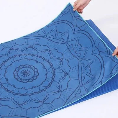 Serviette Antidérapante - YogaPrintMat™ - Mandala Bleu