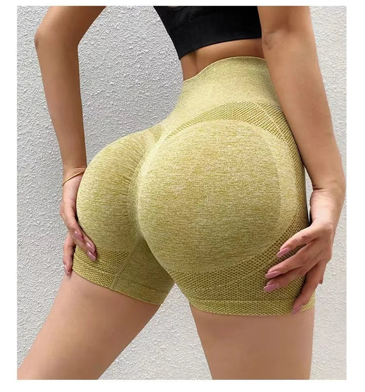 Yoga Shorts, Honey Buttocks, Buttocks, Sports, High Waist, Abdomen, Stretch, Tight-fitting, Quick-drying Fitness Pants