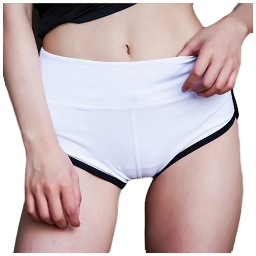 Yoga Shorts Women Sportswear Elastic Workout Pants Color Blocking Breathable Trousers Flat Belly Sheathing Leggings Leggins Muje